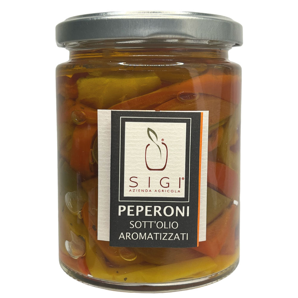 Peperoni sott’olio aromatizzati
